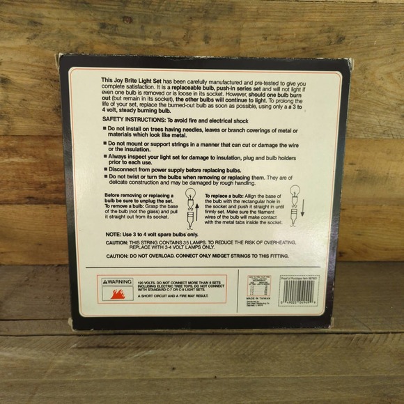 Vintage 1993 Halloween Indoor Outdoor Miniature 35 Mini Globe Light Set - Picture 3 of 9